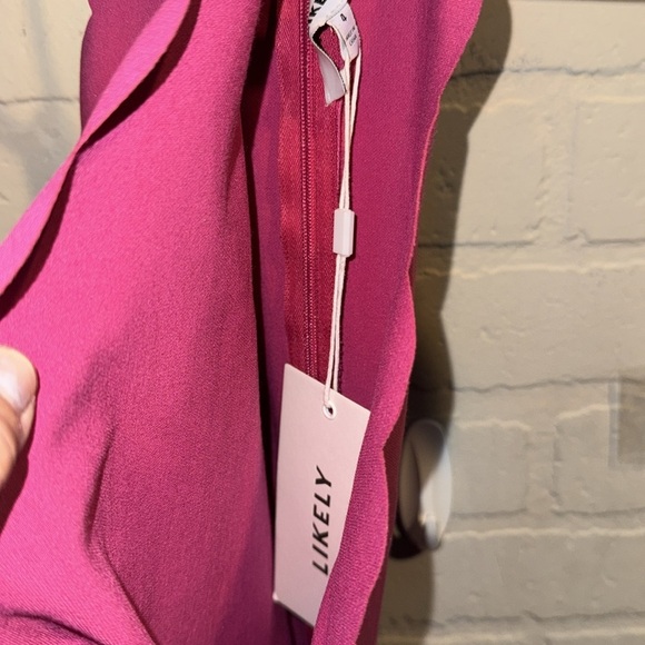 Likely Everly Dress Scalloped Halter Pink Size 4 NEW Revolve - Picture 4 of 6